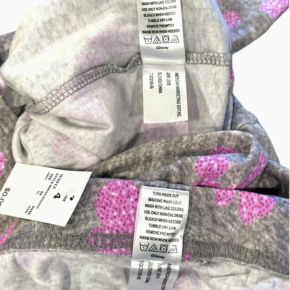 Lot 2 Pair Disney Size 4 Minnie Mouse Pajama Sets It Can’t be Morning Yet New